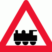 Advarselstavle jernbaneoverkørsel - Færdselstavler Kombi-Skilte