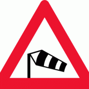 Sidevind advarselstavle - Kombi-Skilte
