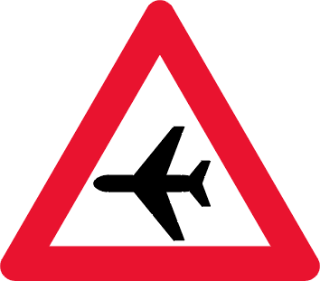 Advarselstavle lavtgående fly - Kombi-Skilte