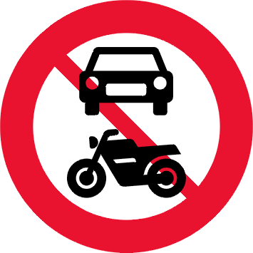 Motorkøretøjer forbudt