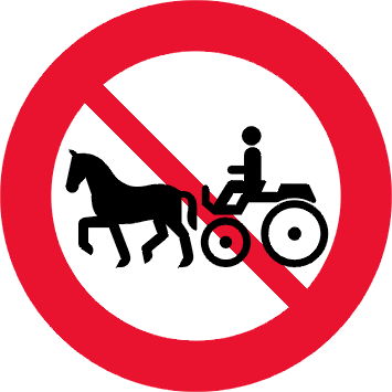 Hestevogn forbudt