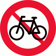 Forbudstavle cykel forbudt