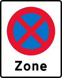 Zone med standsning og parkering forbudt