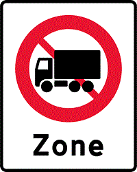 Lastbil forbudt zone