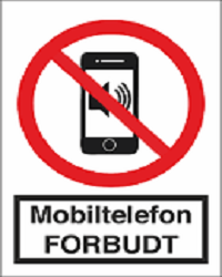 F116 Mobiltelefon forbudt