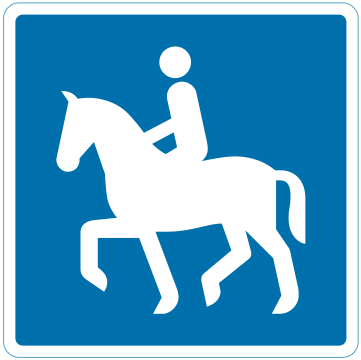 Anbefalet rute for ridende - Find skilt hos Kombi-Skilte