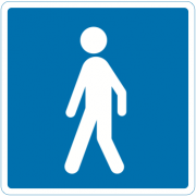 Anbefalet rute for vandrere - Oplysningstavle - Kombi-Skilte
