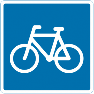 Anbefalet cykelrute - Oplysningstavle - Kombi-Skilte