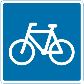 Anbefalet cykelrute - Oplysningstavle - Kombi-Skilte