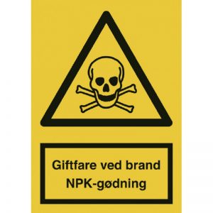 Giftfare ved brand NPK-gødning