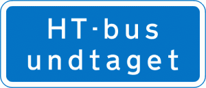 Påbudstavle HT-bus undtaget - Kombi-Skilte