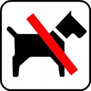 Piktogram hund forbudt