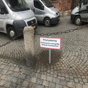 Privat parkering på spyd