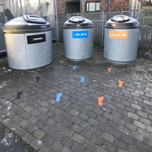 Decomark fodspor til affaldssortering
